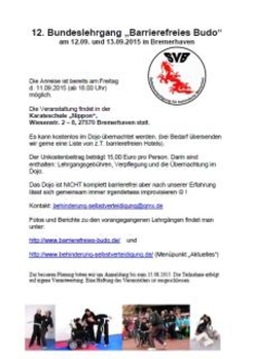 Bundeslehrgang Barrierefreies Budo